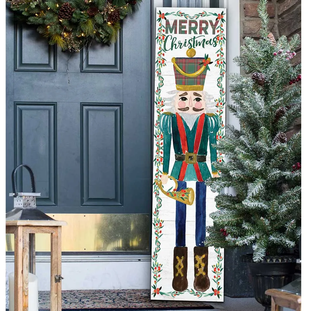 11x46 Merry Christmas Nutcracker Leaner Sign