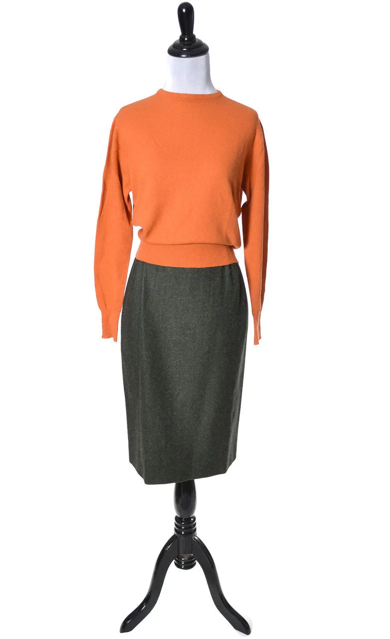 1950's Hadley Orange Cashmere Vintage Sweater SOLD