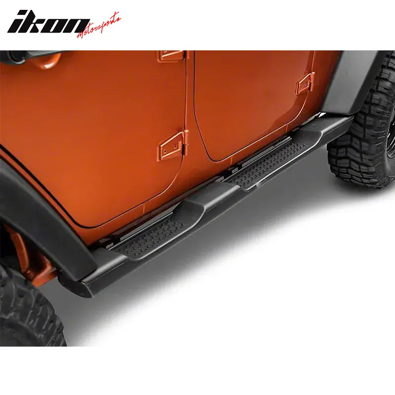 2007-2018 Jeep Wrangler JK Offroad Black Running Board Side Step Armor