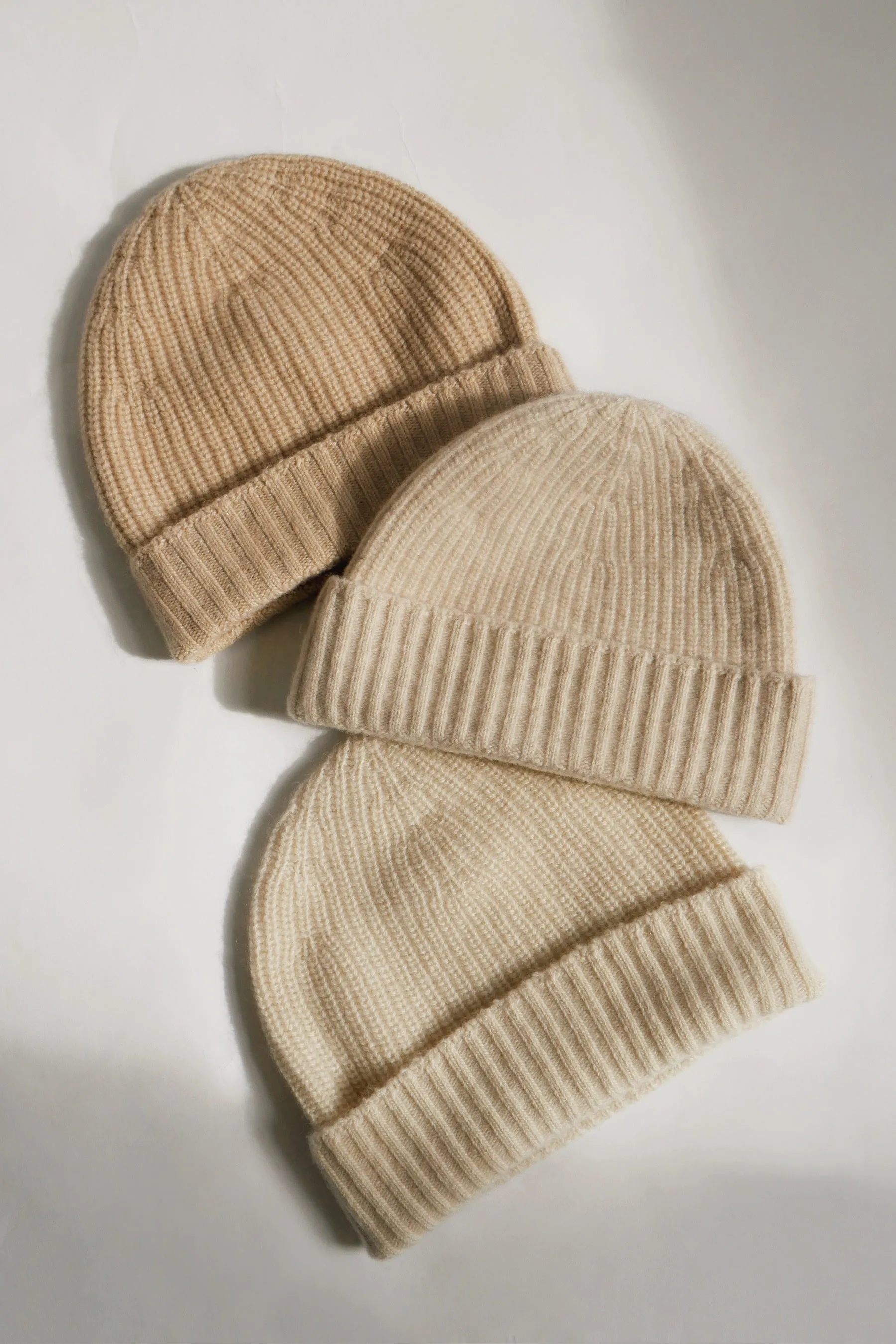 3D Printed Cashmere Beanie - Oatmeal