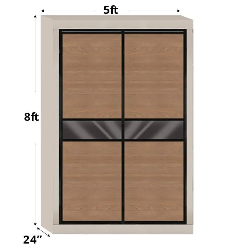 5ftx8ft Sliding Door Wardrobe D7(AC-Q4)