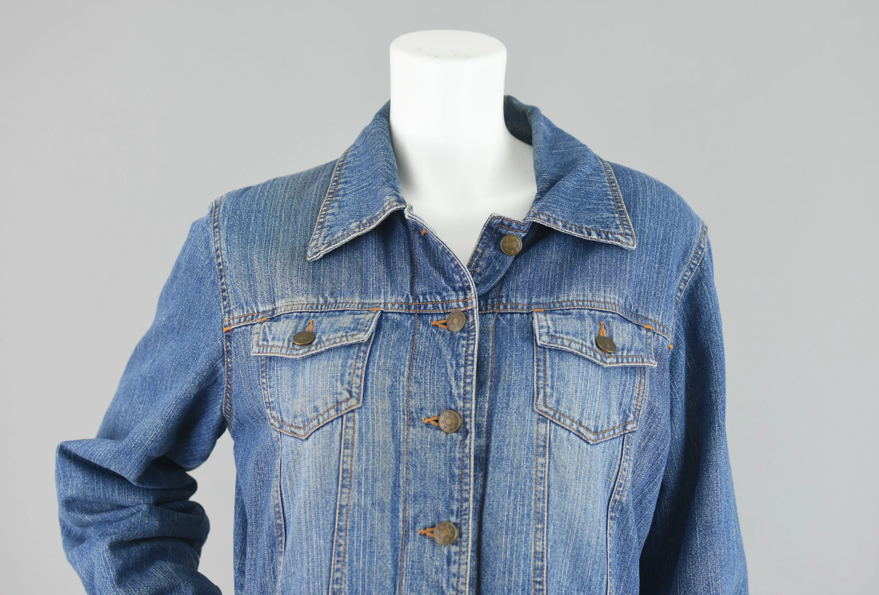 90s Faded Glory Fitted Jean Jacket Women's Medium, Size 8/10