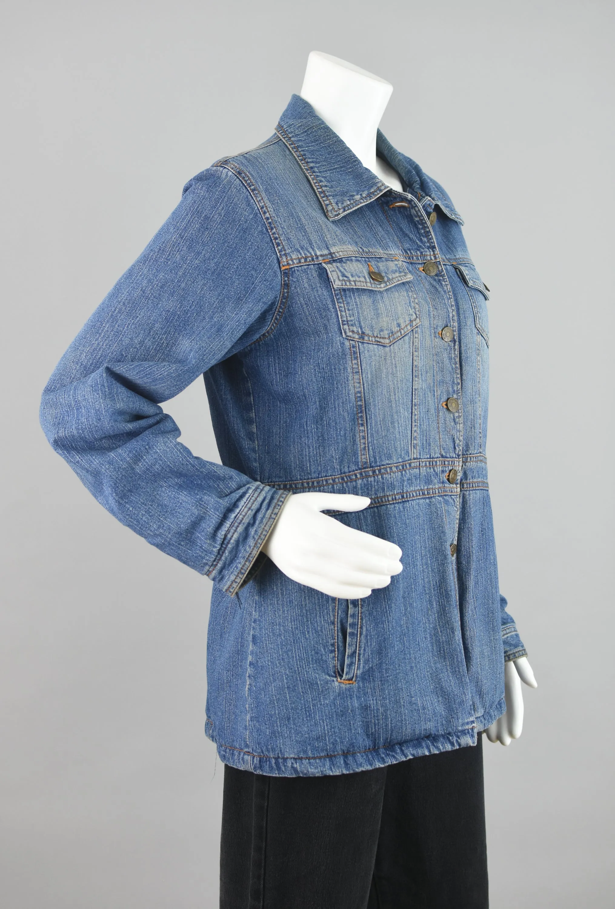 90s Faded Glory Fitted Jean Jacket Women's Medium, Size 8/10