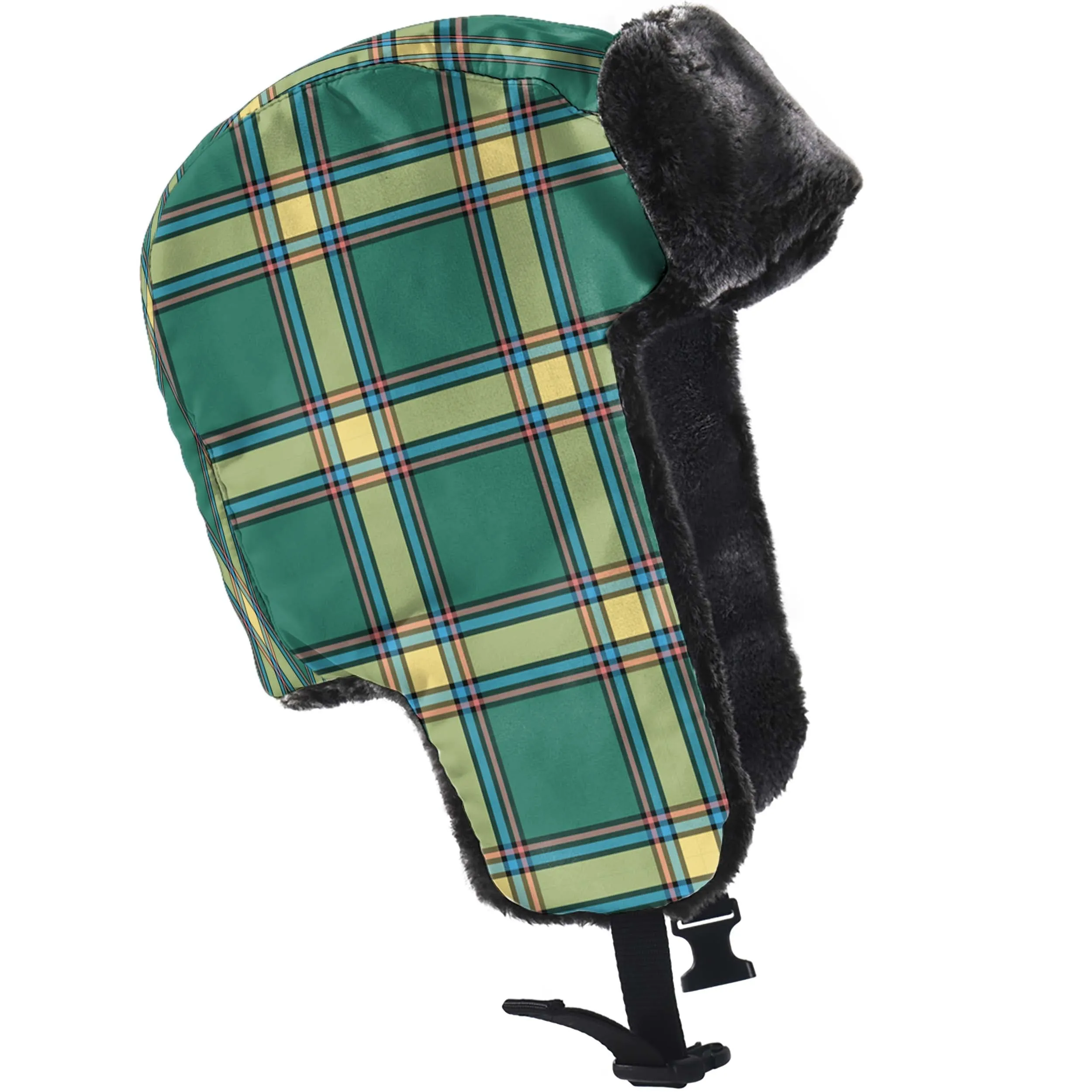 Alberta Province Canada Tartan Winter Trapper Hat