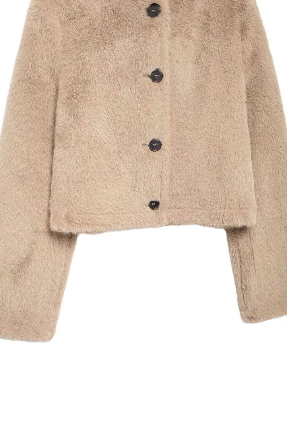 'Alice' Faux Fur-Effect Short Jacket Coat