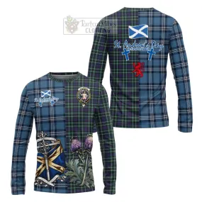 Allardice Tartan Long Sleeve T-Shirt Happy St. Andrew's Day Half Tartan Style