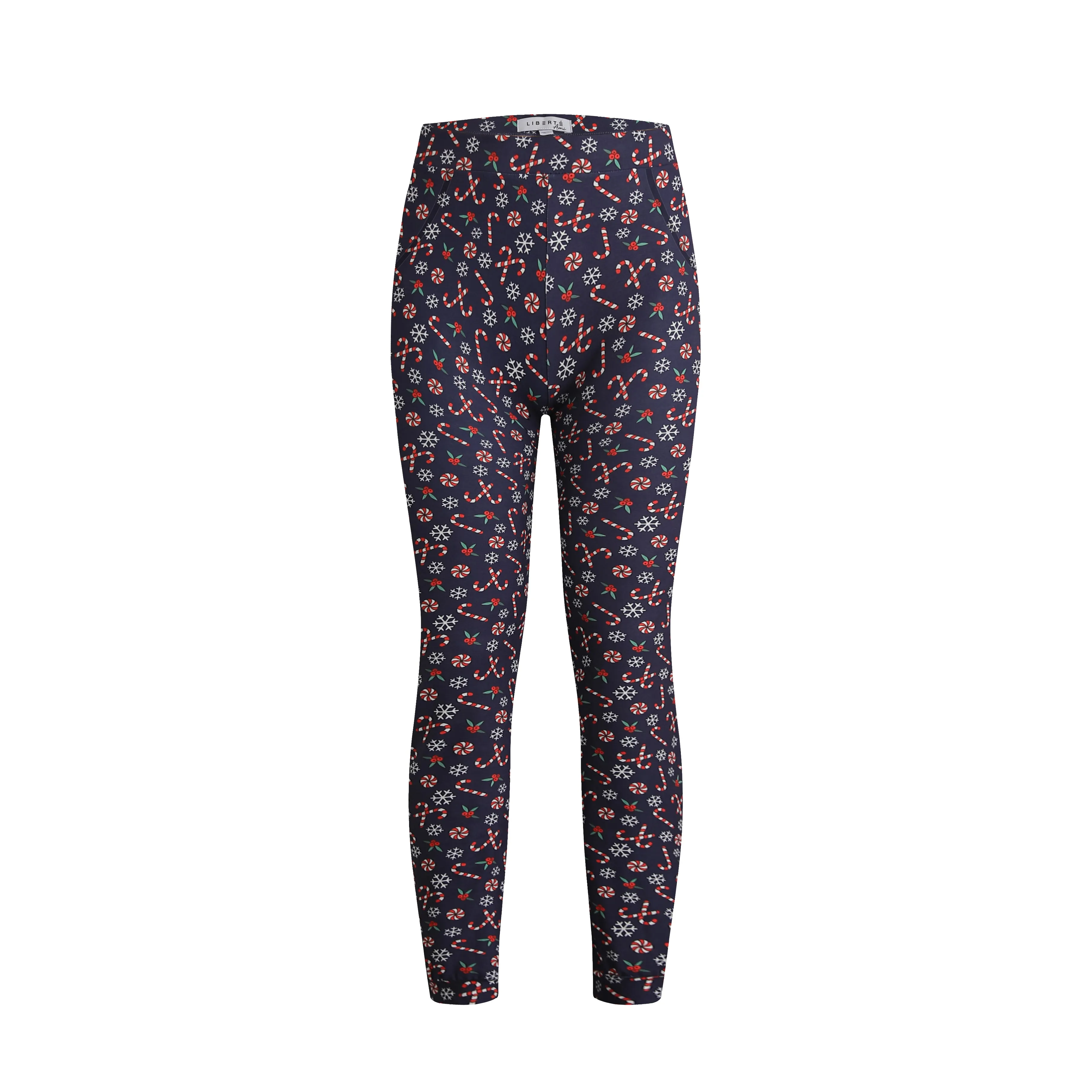 ALMA-PANTS (KIDS) - CANDYCANE NAVY