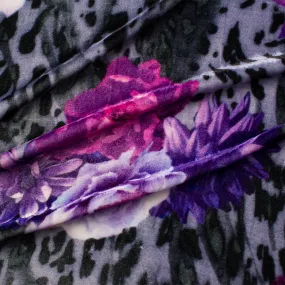 Animal/Floral Printed Silk Velvet