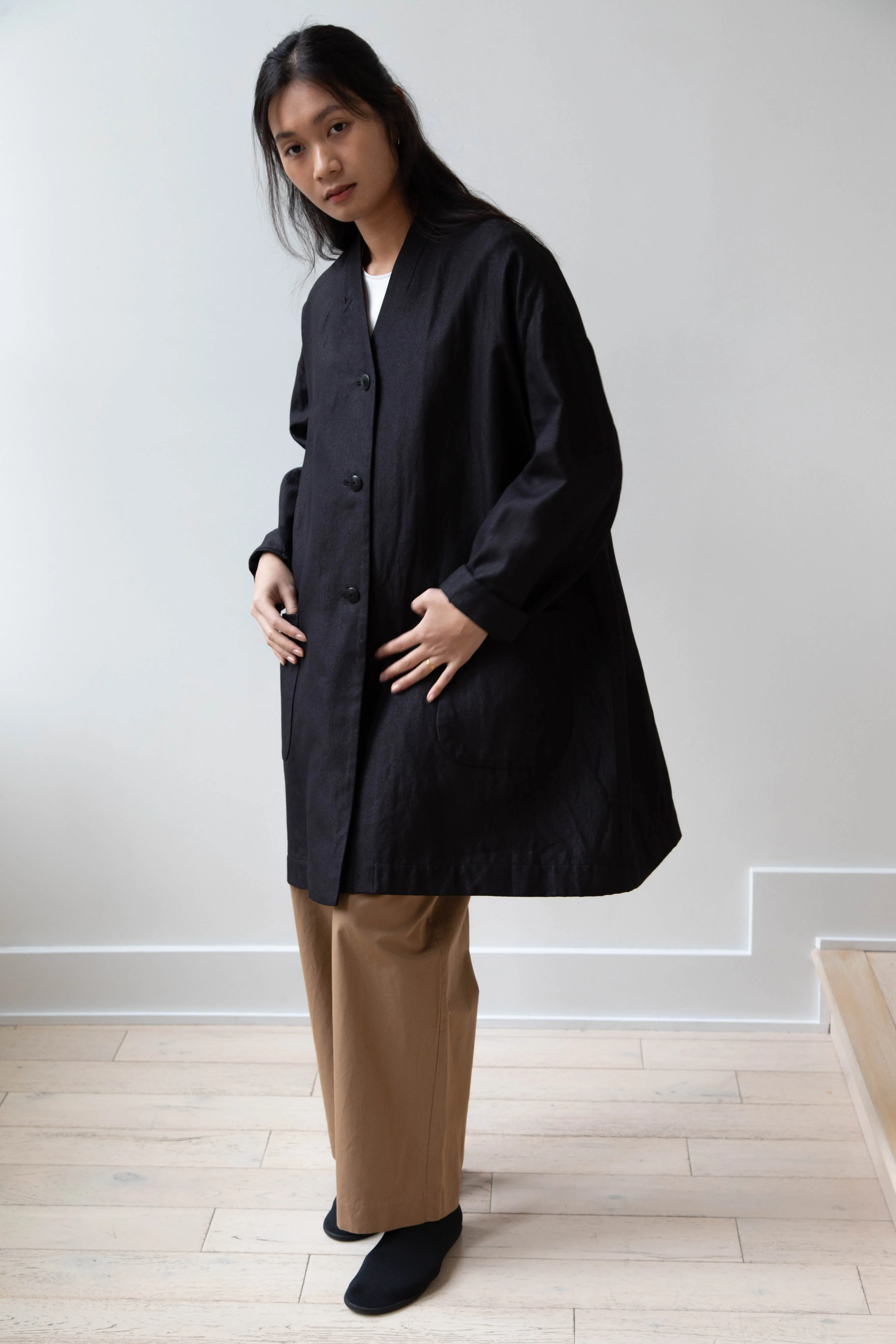 Arts & Science | Robe Cardigan Jacket in Vintage Black Washi