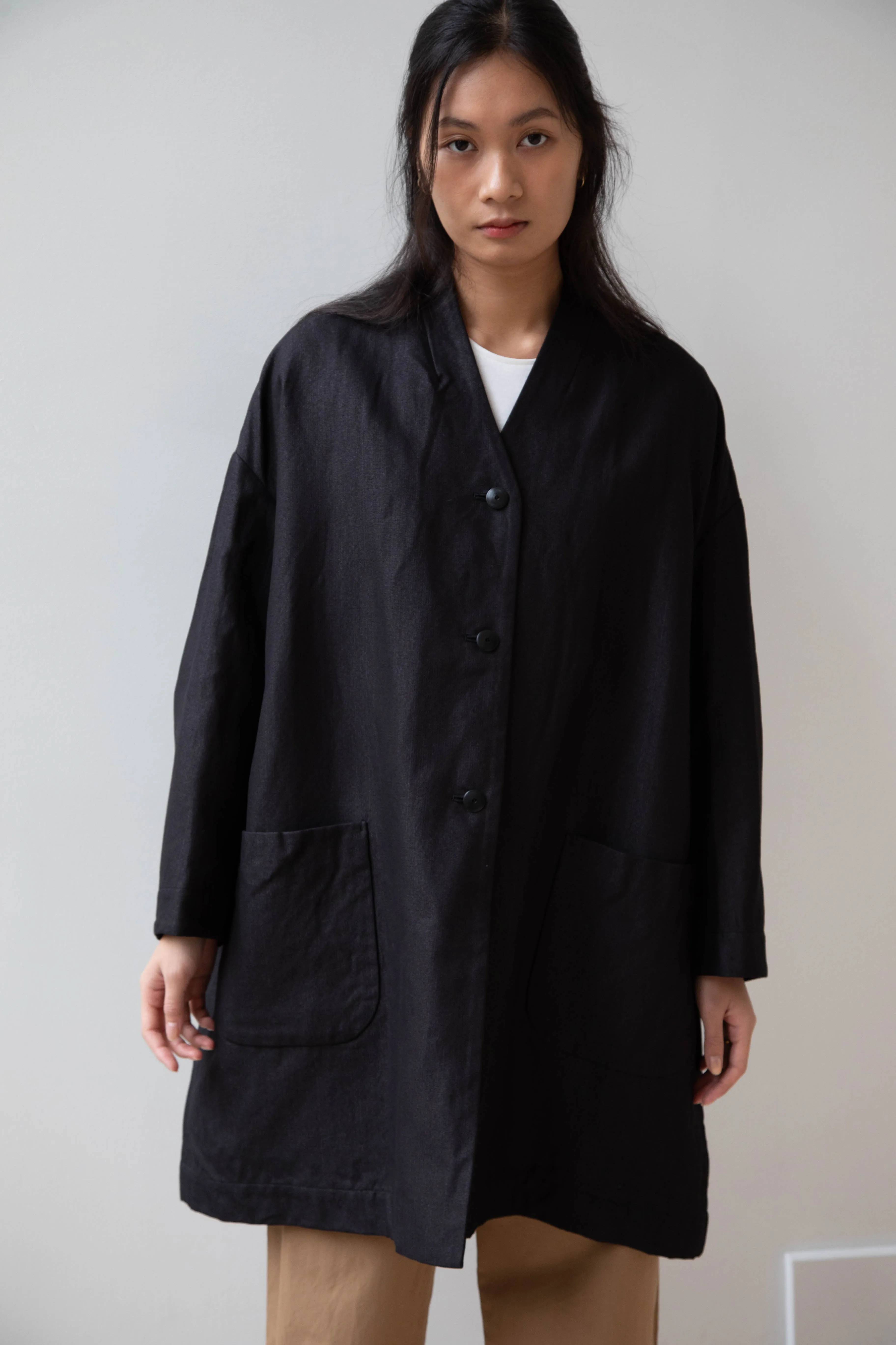 Arts & Science | Robe Cardigan Jacket in Vintage Black Washi