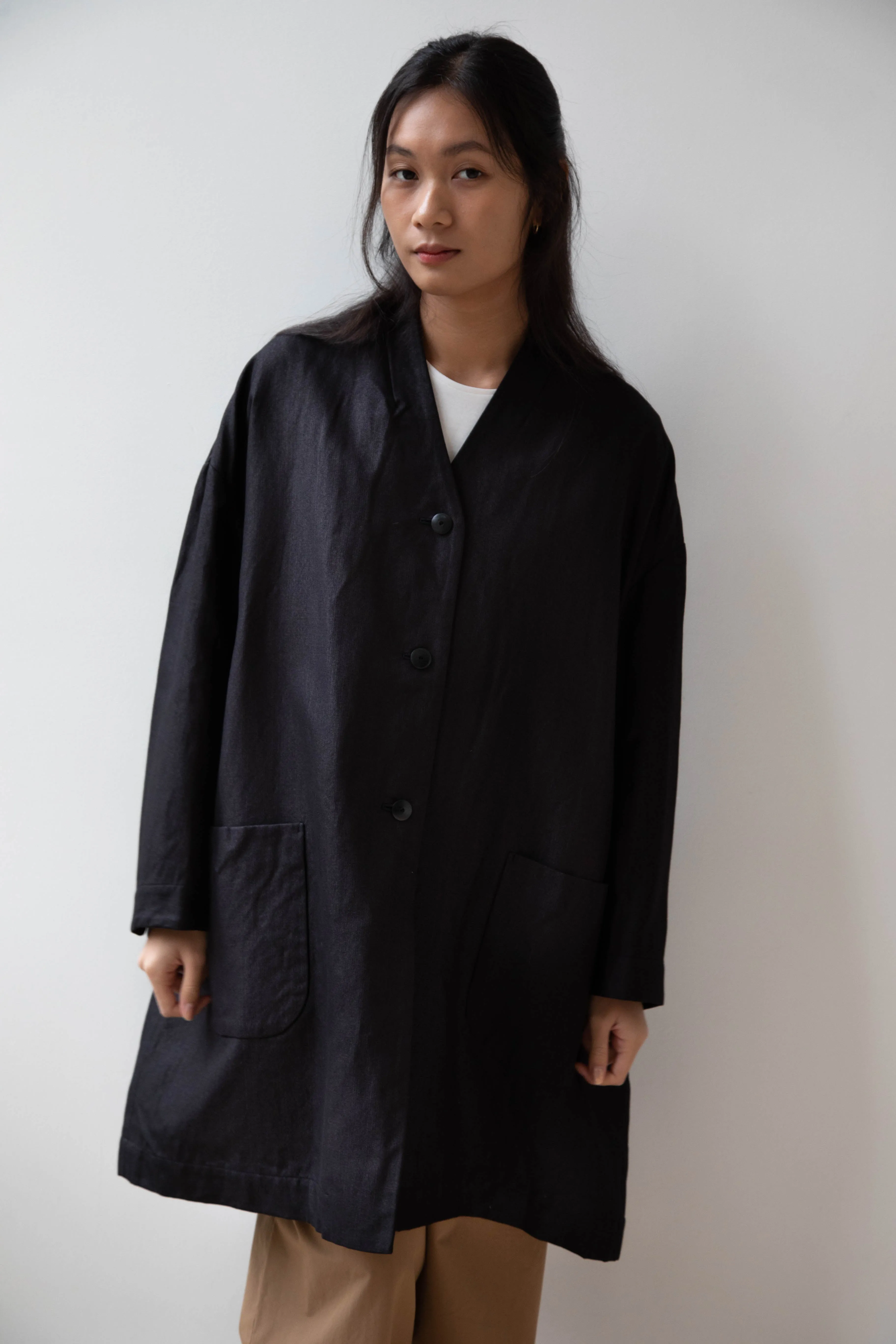 Arts & Science | Robe Cardigan Jacket in Vintage Black Washi