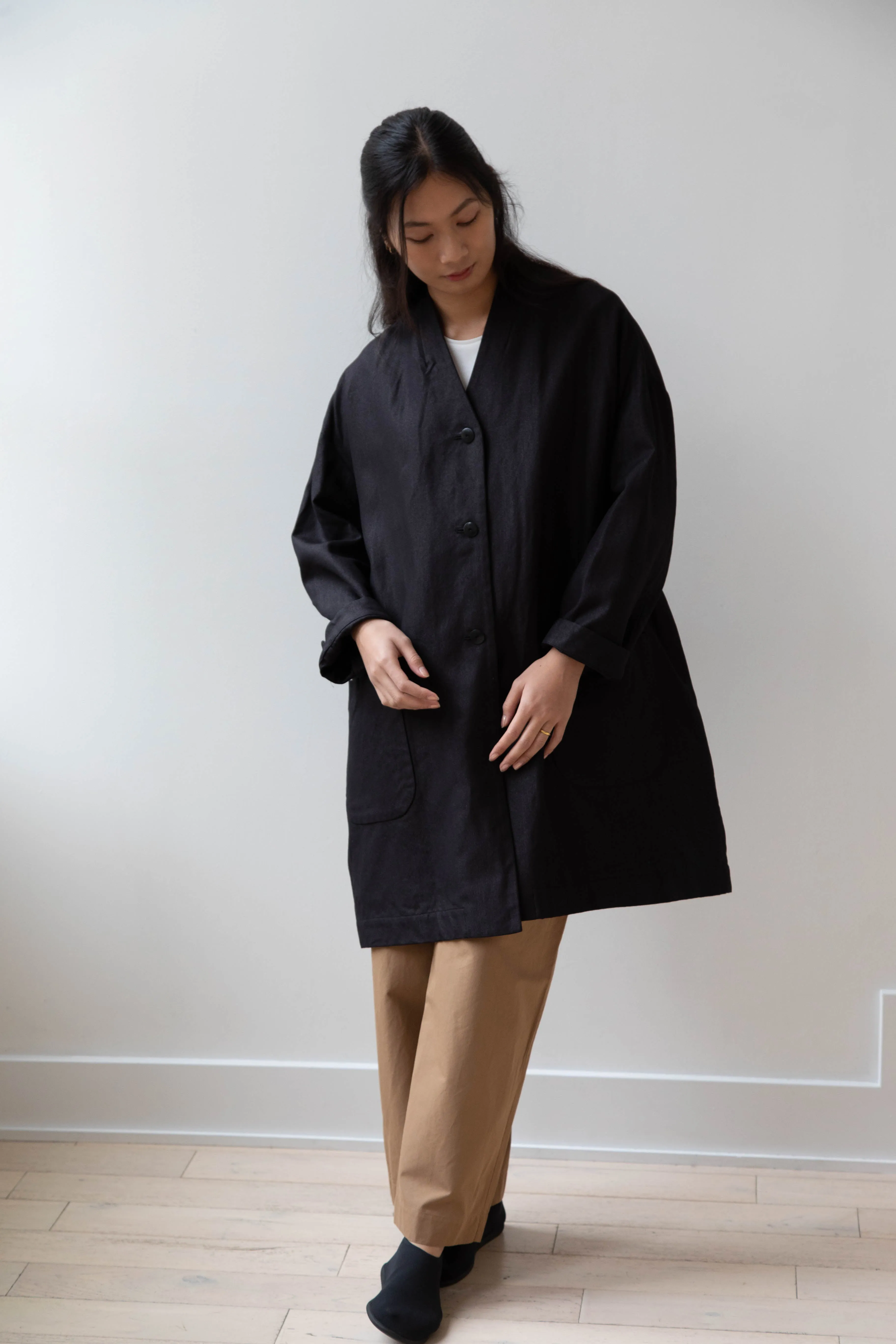 Arts & Science | Robe Cardigan Jacket in Vintage Black Washi