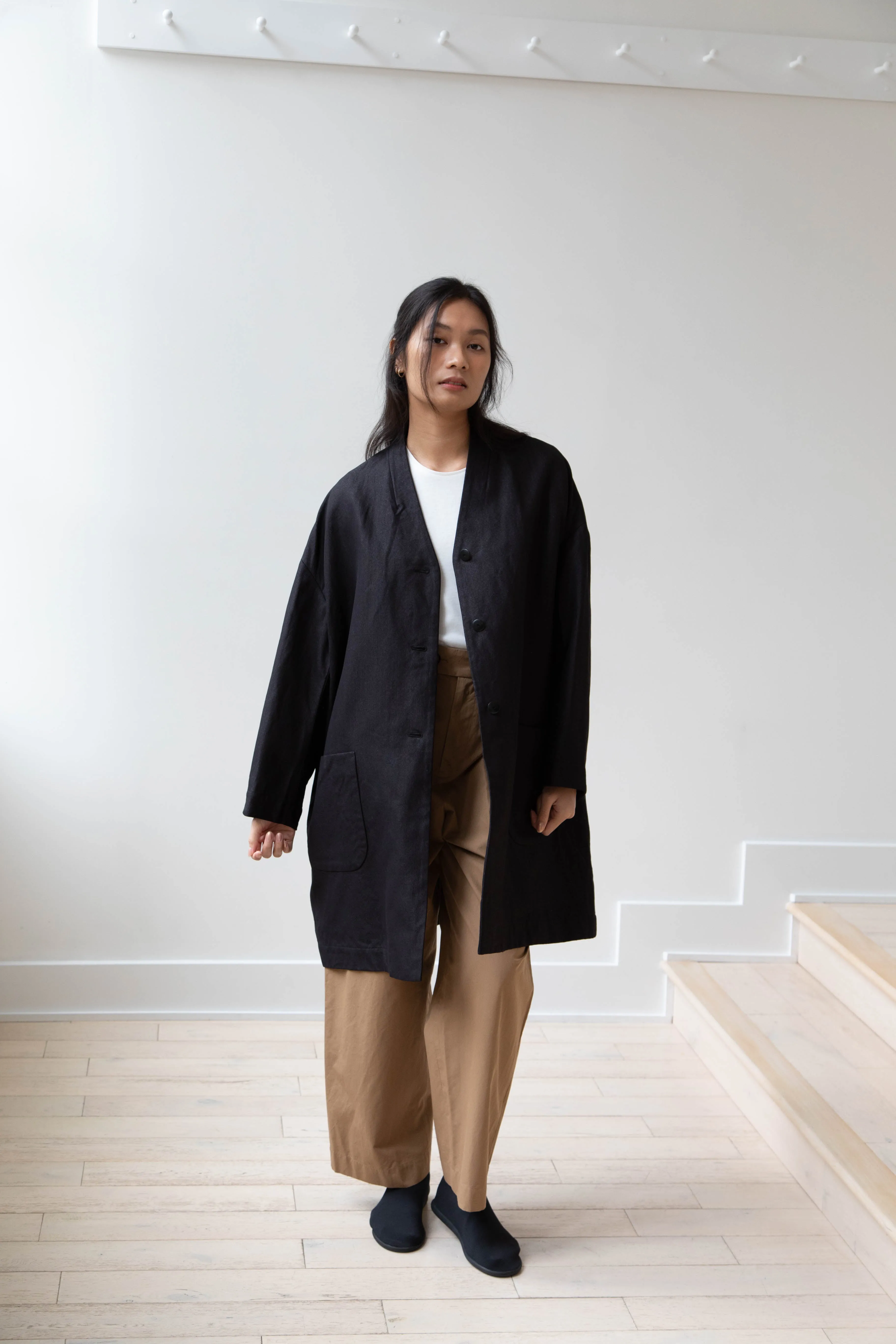 Arts & Science | Robe Cardigan Jacket in Vintage Black Washi