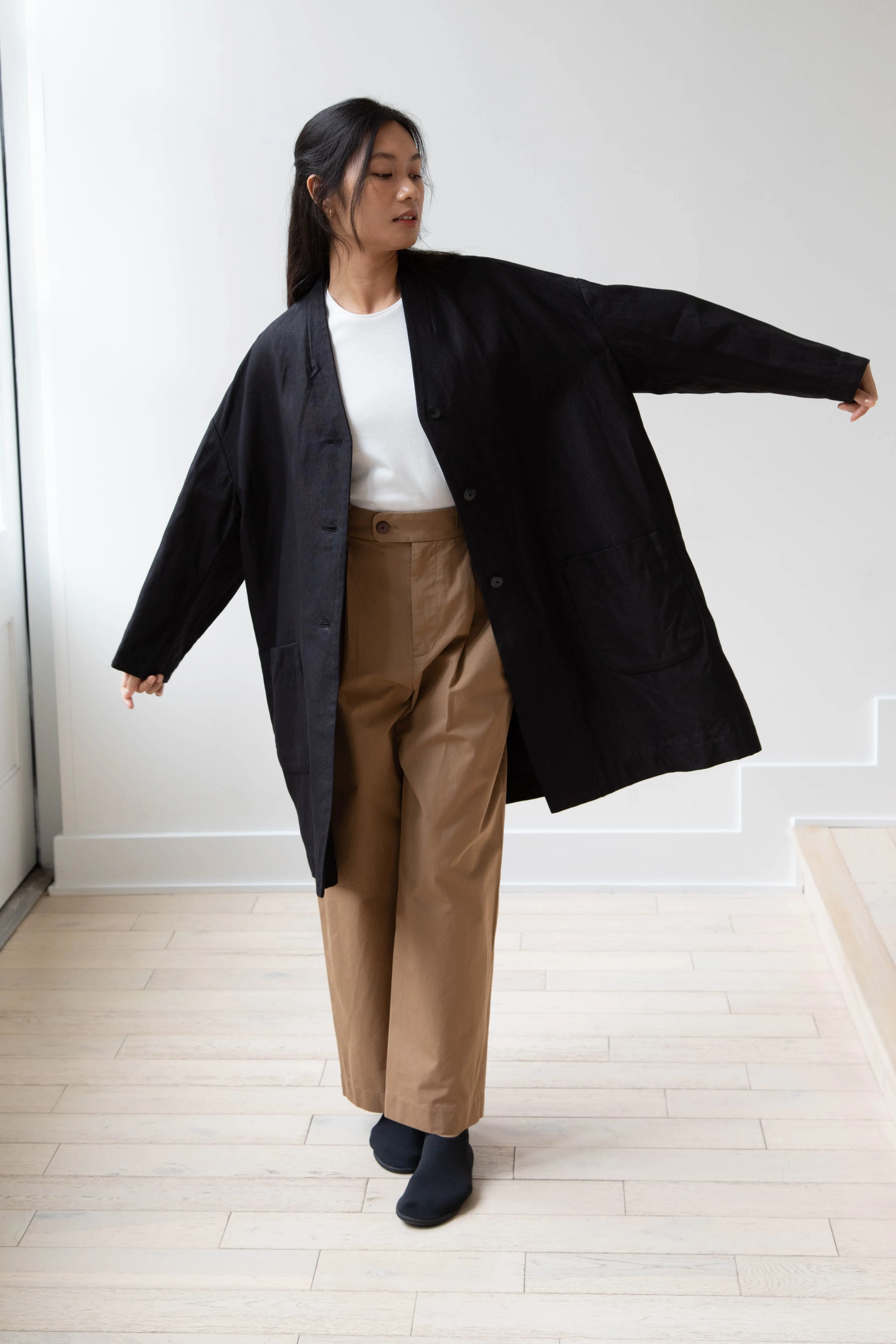 Arts & Science | Robe Cardigan Jacket in Vintage Black Washi