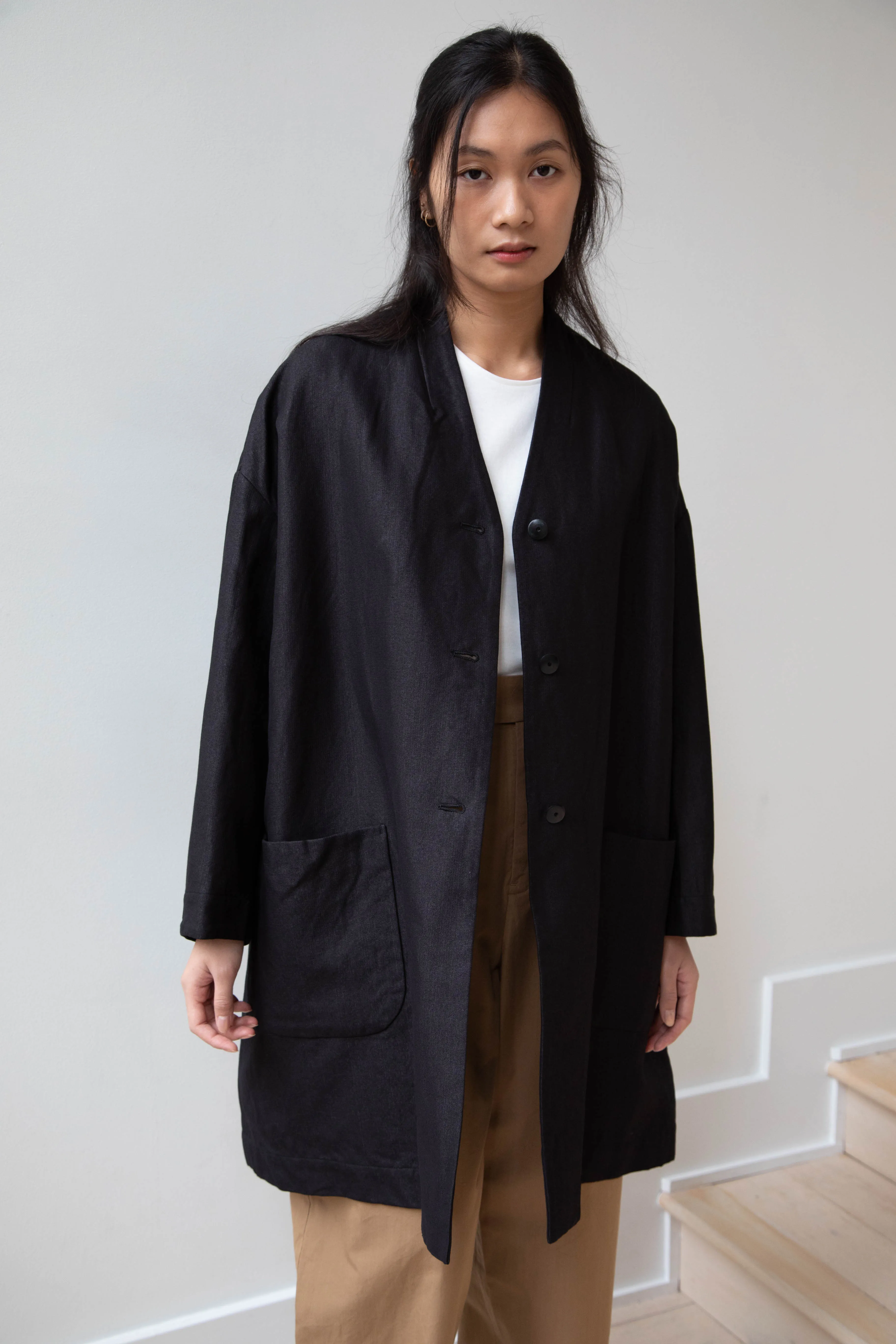 Arts & Science | Robe Cardigan Jacket in Vintage Black Washi