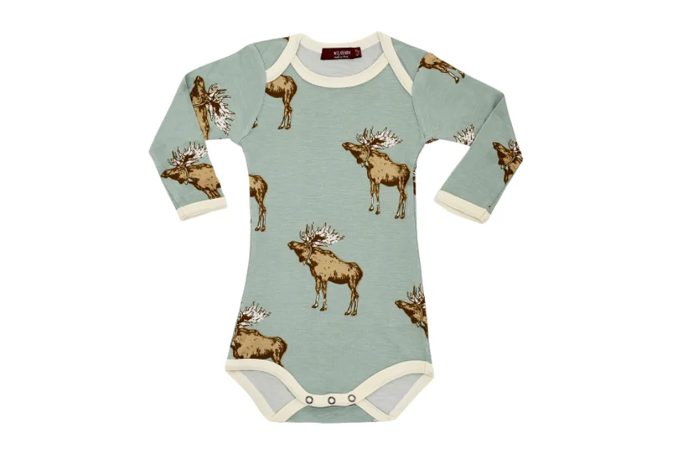 B Greige Baby Long Sleeve One Piece