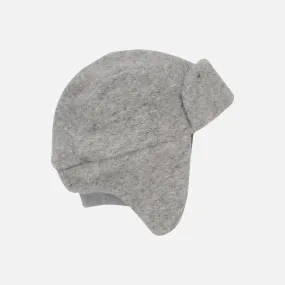 Baby & Kids Wool Felt Trapper Hat - Medium Grey Melange