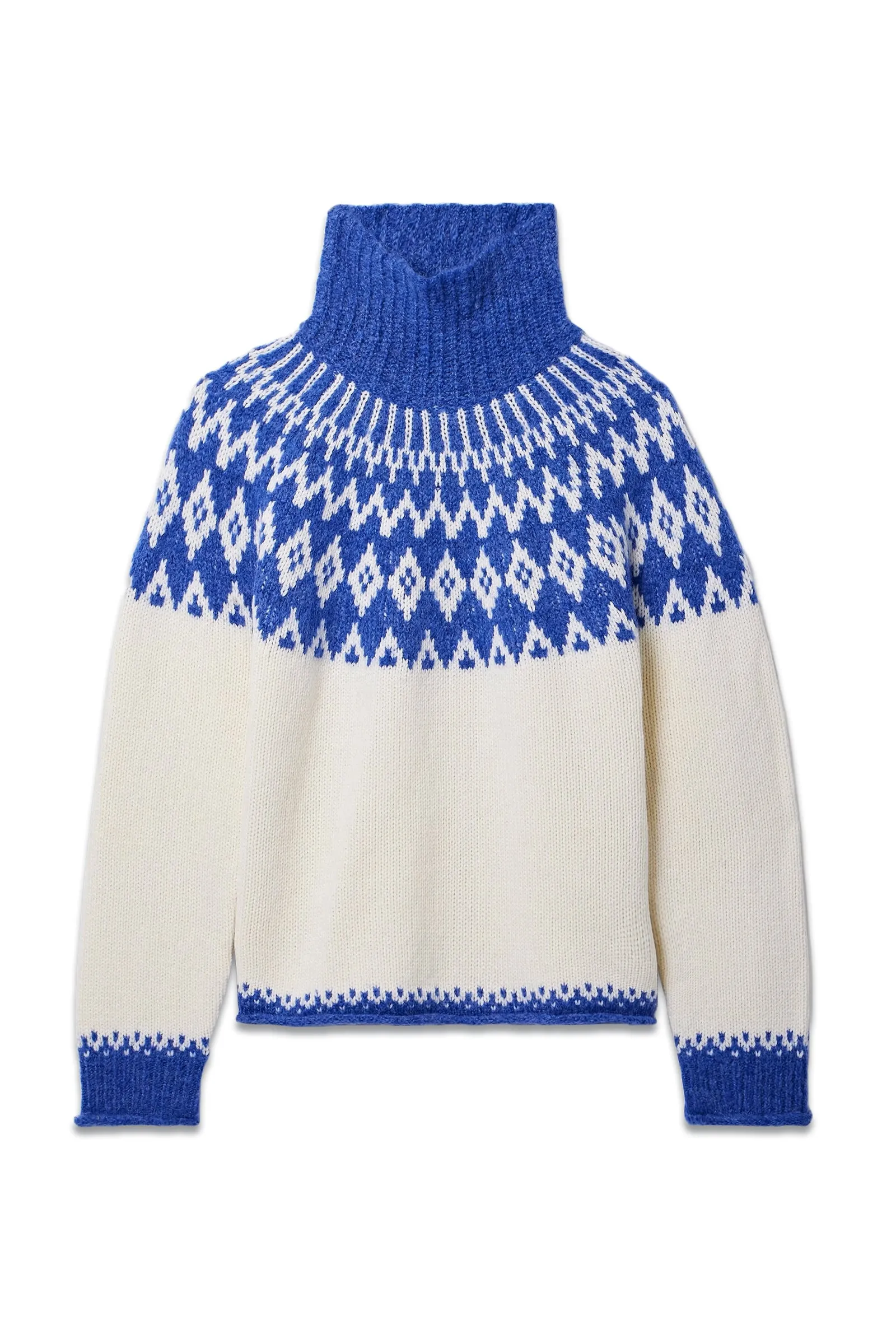 Bailey Fair Isle Merino Wool-blend Turtleneck Sweater