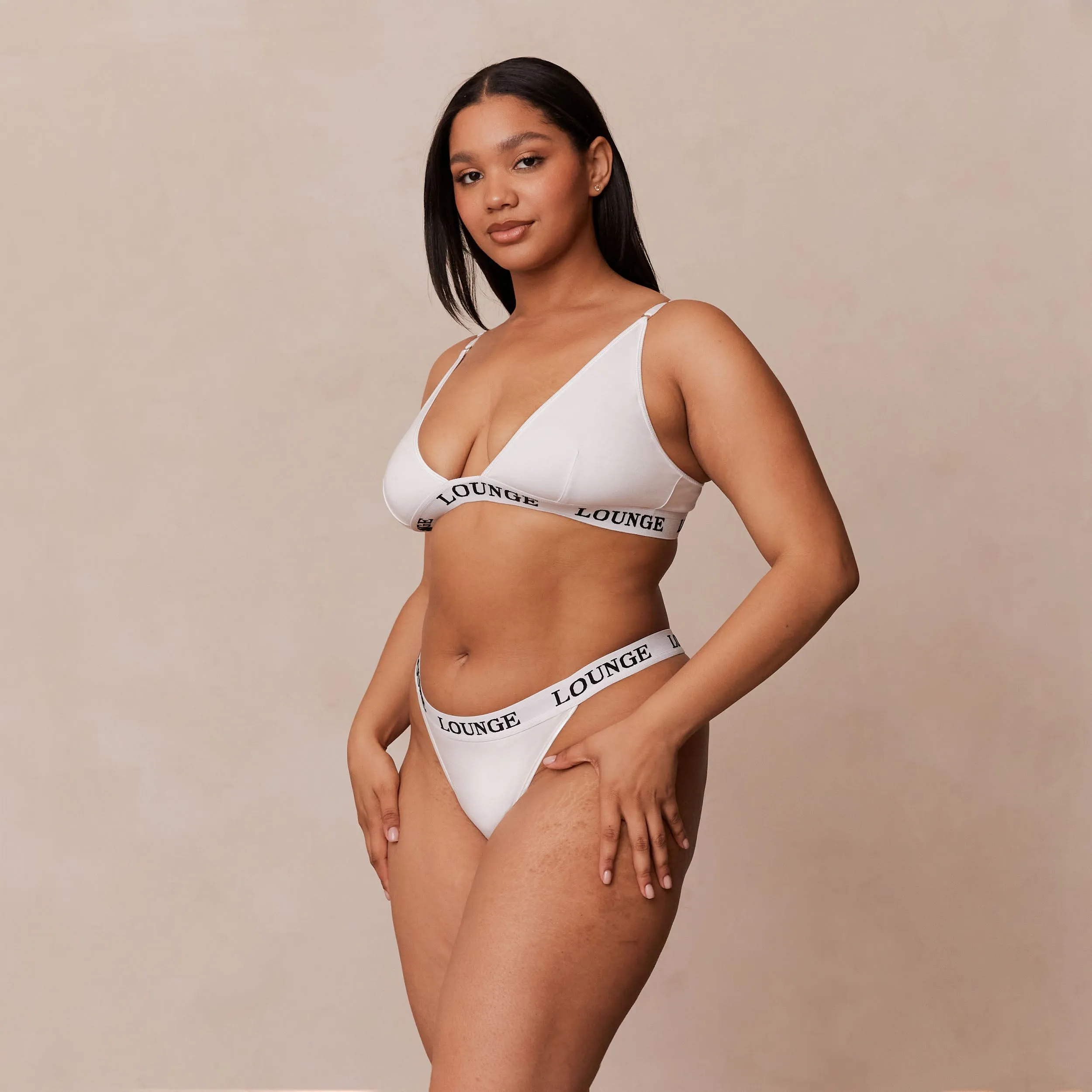 Bamboo Triangle Bra  - All White