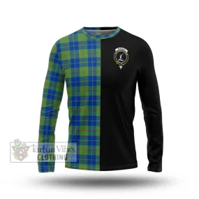 Barclay Hunting Ancient Tartan Long Sleeve T-Shirt with Family Crest and Half Of Me Style