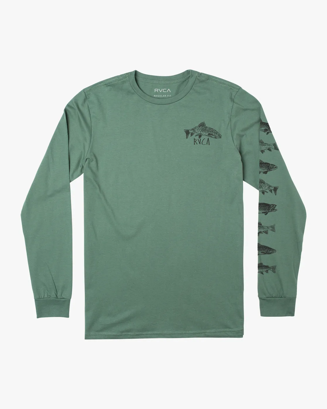 Ben Horton Downstream Long Sleeve Tee - Spinach