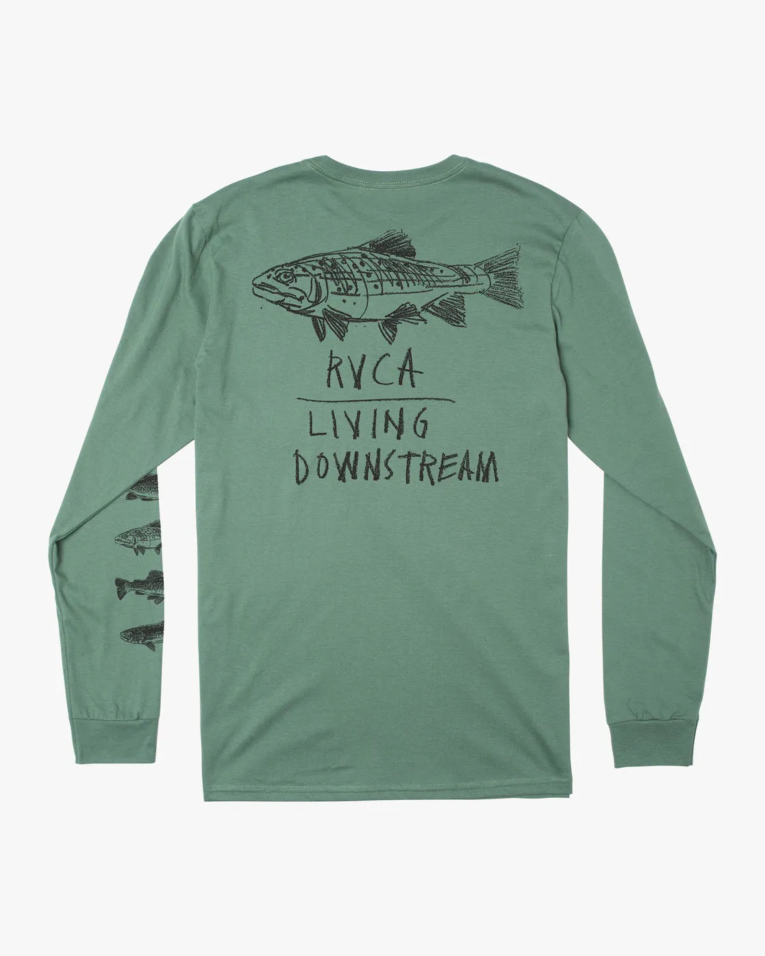 Ben Horton Downstream Long Sleeve Tee - Spinach