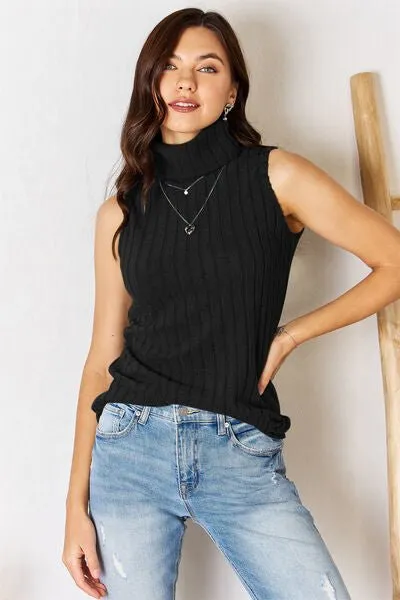 Bestie Ribbed Turtleneck Tank