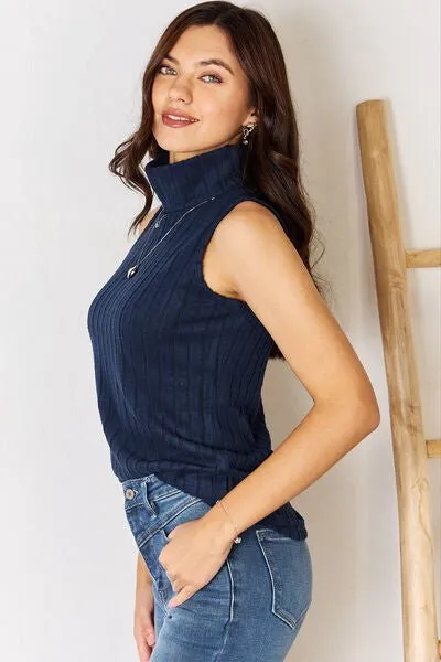 Bestie Ribbed Turtleneck Tank