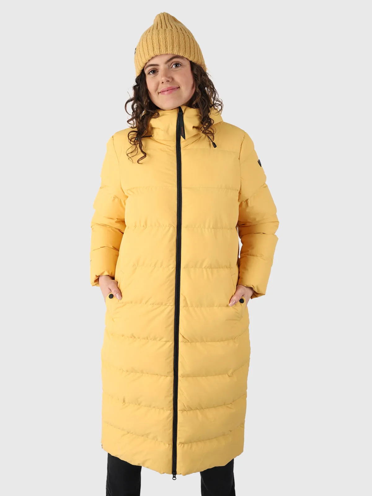 Bigsur Women Long Puffer Coat | Yellow