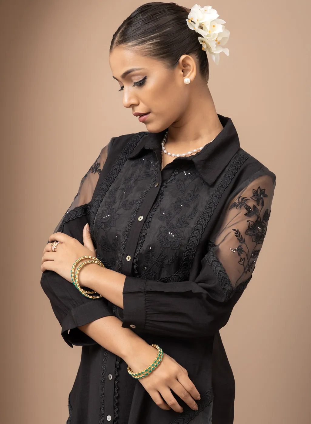 Black Collared Tunic