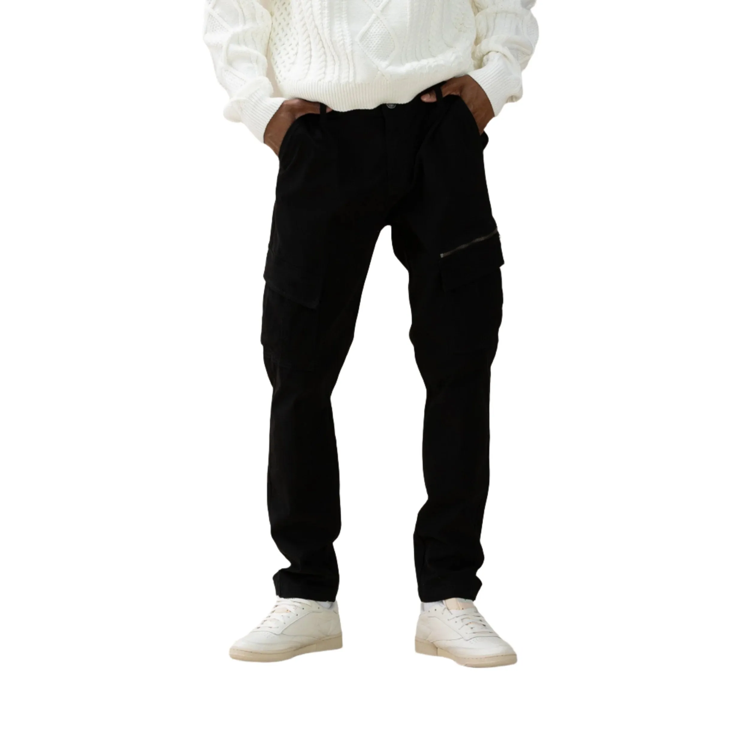 Black Snap Cargo Pant