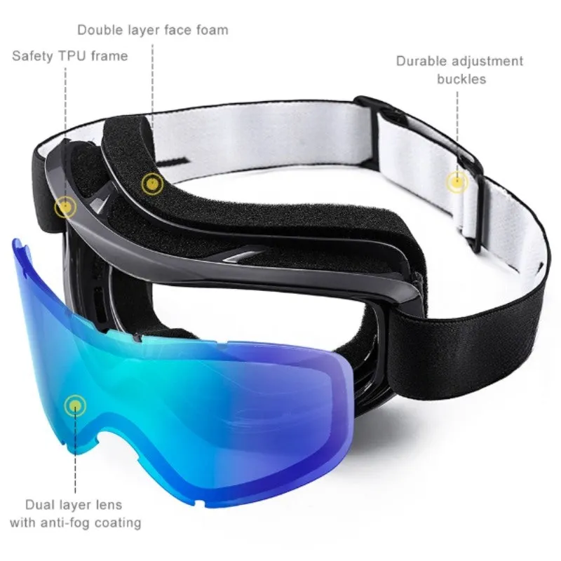 Blue Extreme Ski And Snow Glasses