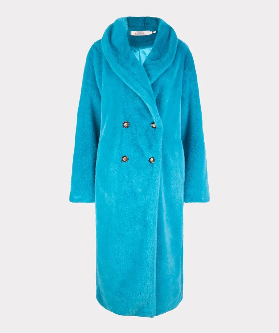 Blue Raspberry Coat I Petrol