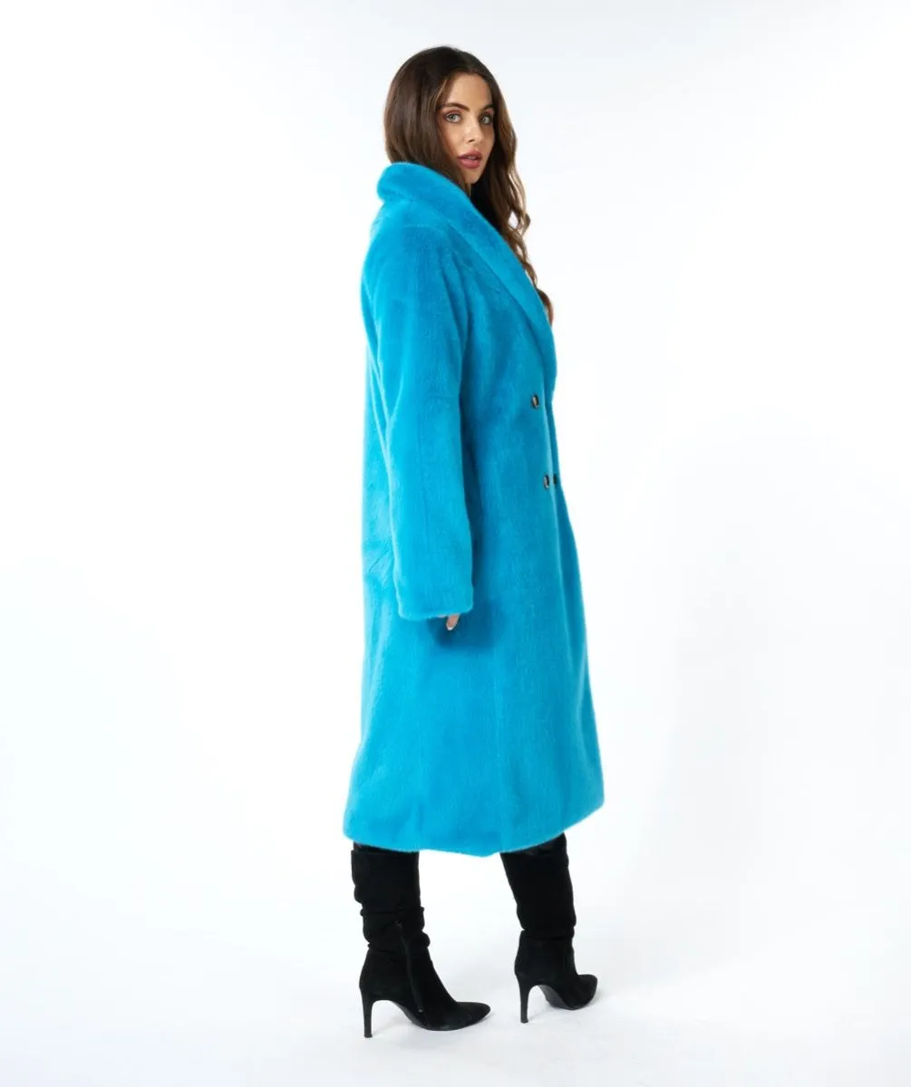 Blue Raspberry Coat I Petrol