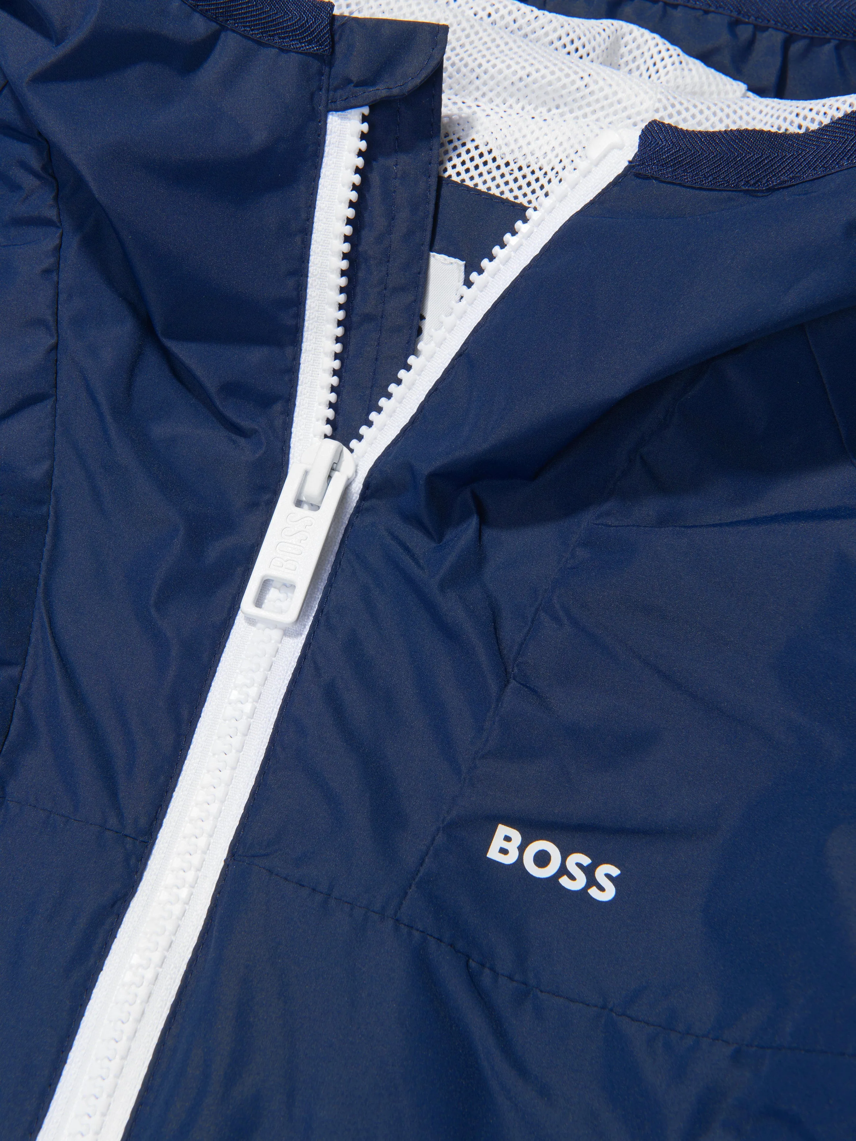 BOSS Boys Water Repellent Hooded Windbreaker