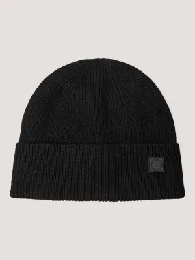 Bruun & Stengade Men Black Solid Beanie Cap