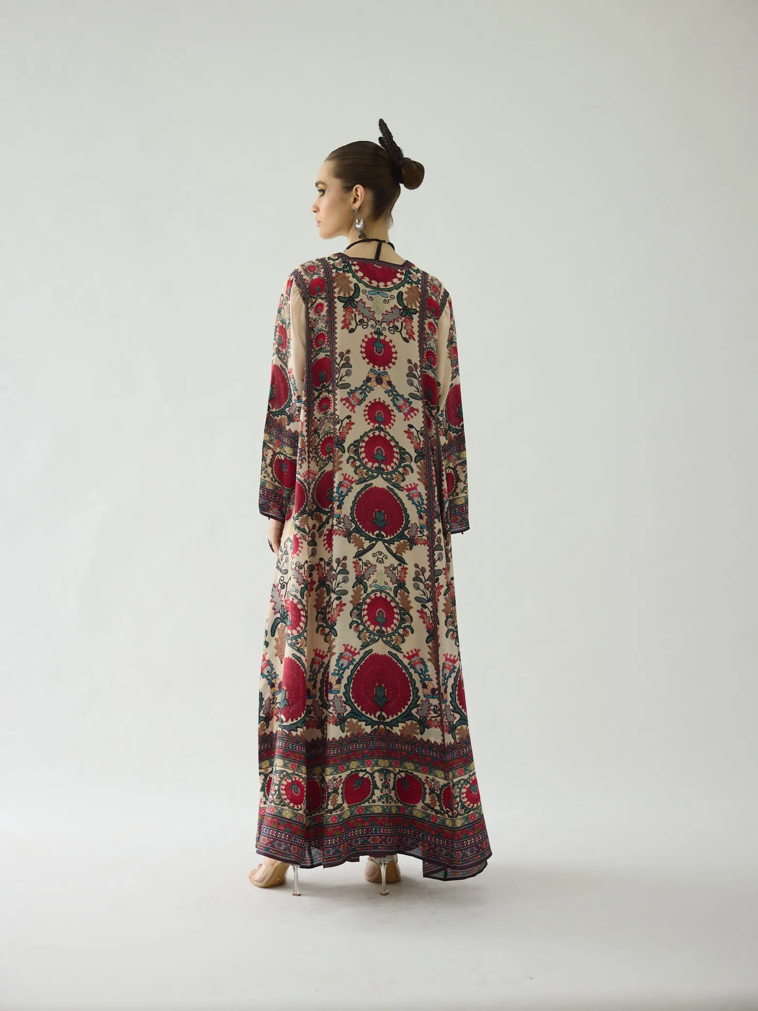 Bukhara Raspberry Adavi Anarkali Dress