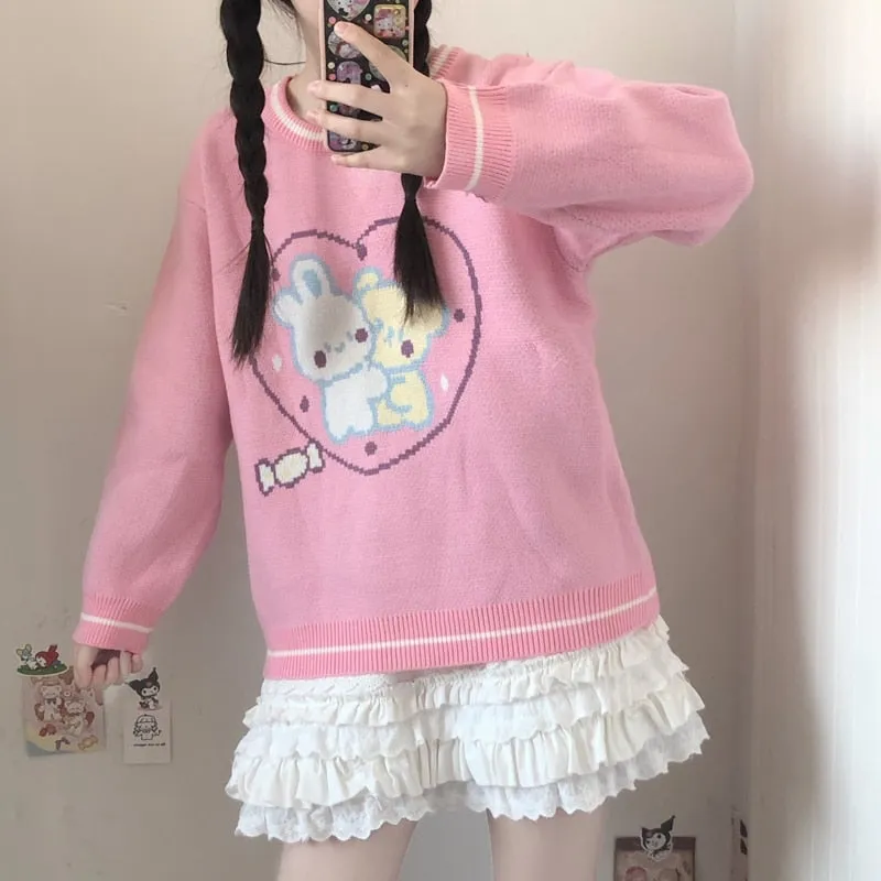 Bunny Friends Knit Crewneck