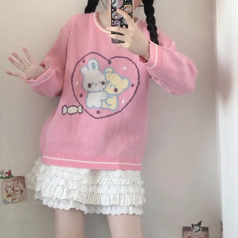 Bunny Friends Knit Crewneck