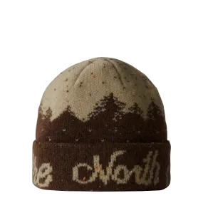 Cabin Mountainscape Beanie - Smokey Brown