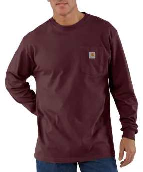 Carhartt K126 Long Sleeve Workwear T-Shirt - Port