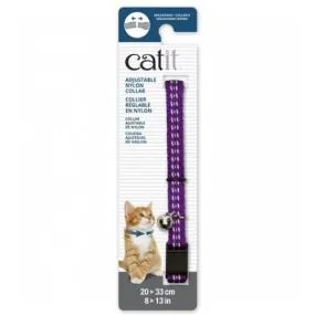 Catit Adjustable Breakaway Nylon Cat Collar Reflective Purple