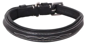 CAVALLINO FANCY STITCH LEATHER DOG  COLLAR