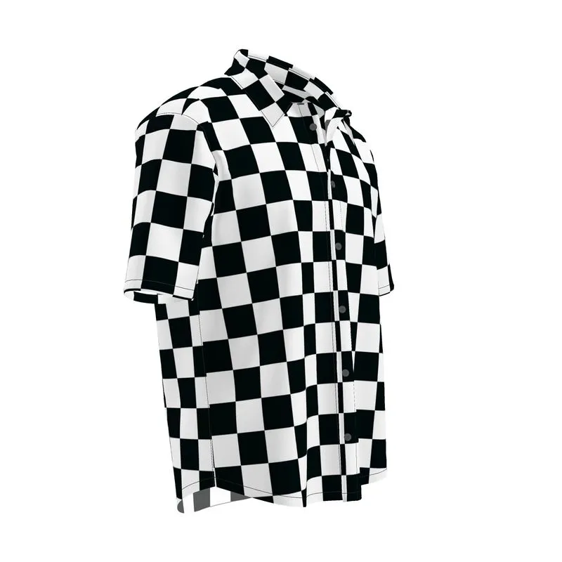 Checkered Mens Short Sleeve Shirt