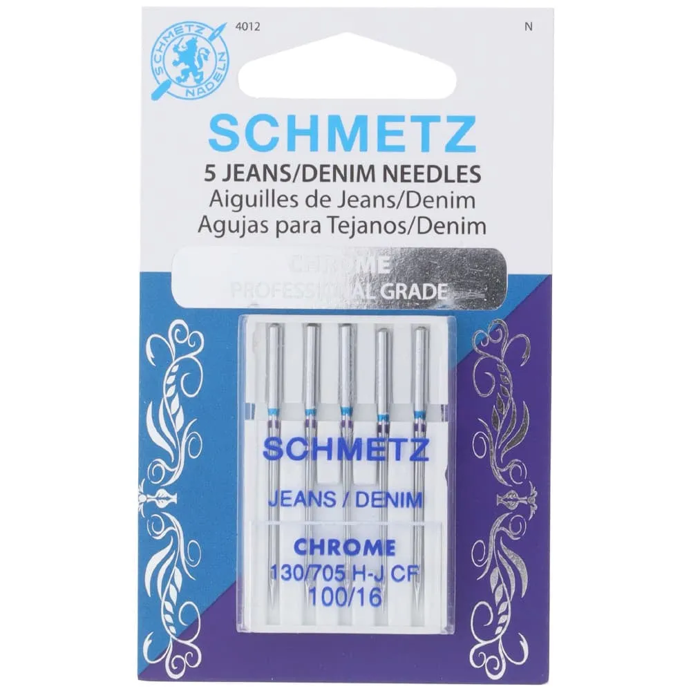 Chrome Denim/Jeans Needles, Schmetz (5pk)