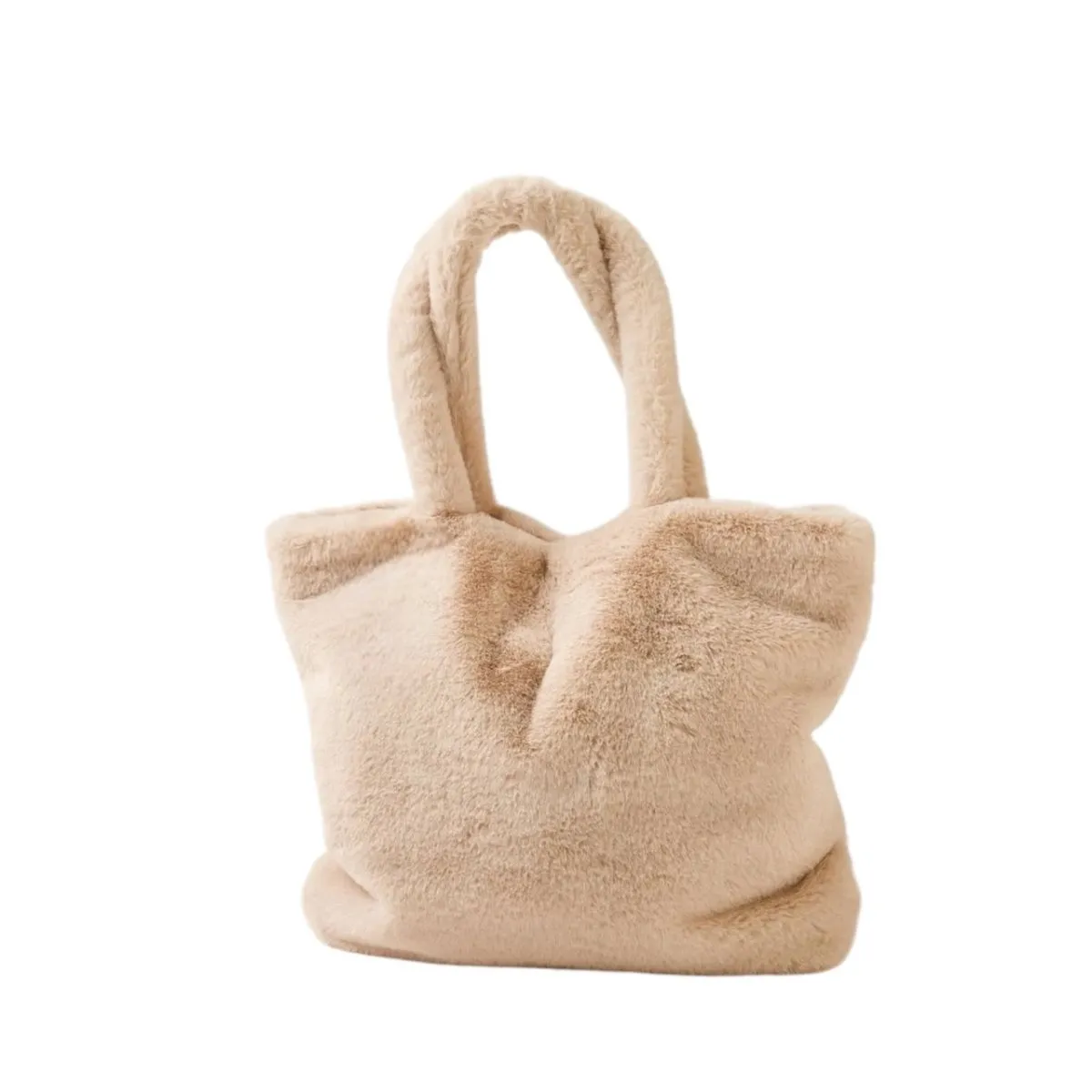 Cozy Cabin Faux Fur Tote - Oatmeal Cream by Mersea