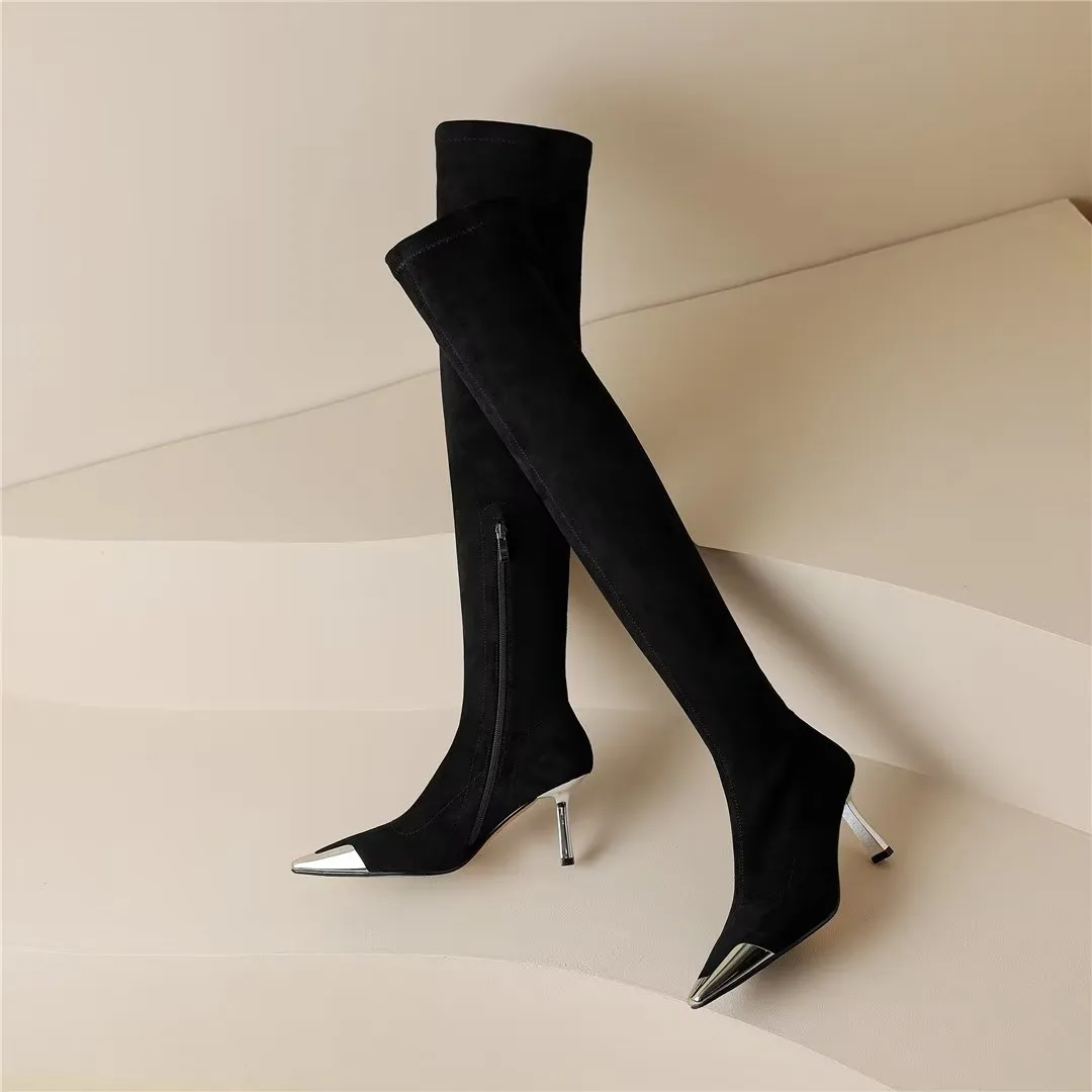 CrocChic Pointed Flock Winter Boots