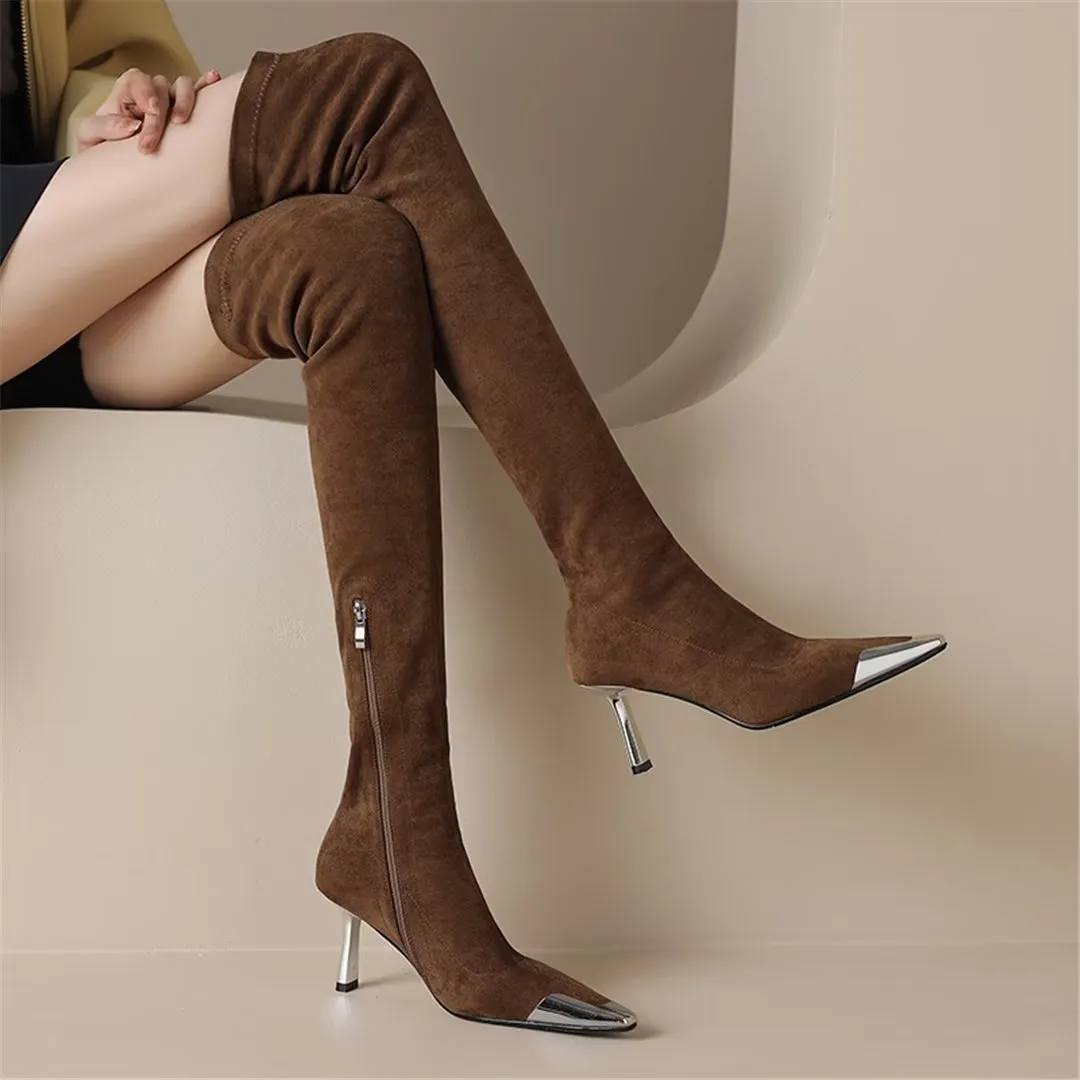 CrocChic Pointed Flock Winter Boots