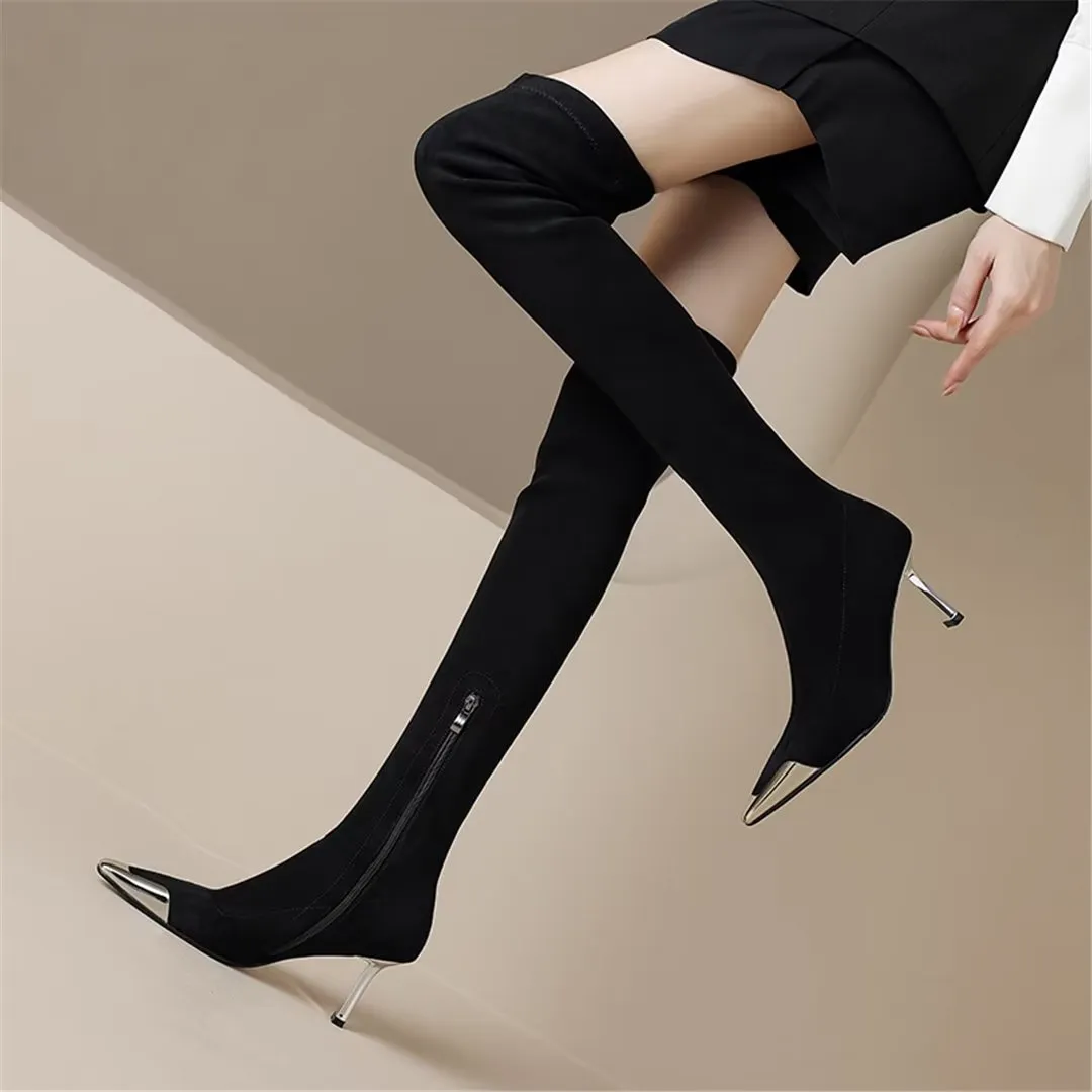 CrocChic Pointed Flock Winter Boots