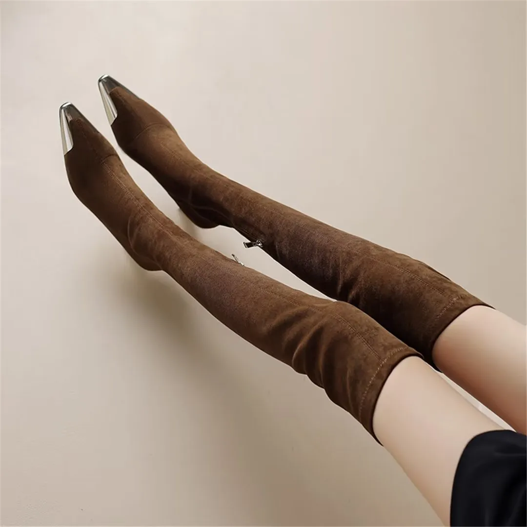 CrocChic Pointed Flock Winter Boots